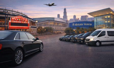 Luxury transportation for major Chicago event venues including Wrigley Field, Allstate Arena, and McCormick Place