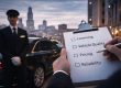 Checklist for choosing a professional chauffeur service in Chicago with chauffeur and black luxury sedan in background